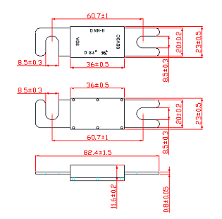 low voltage fuse dimension